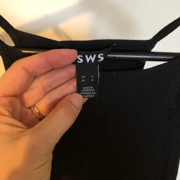 SWS black ribbed tank size large. - Picture 2 of 2
